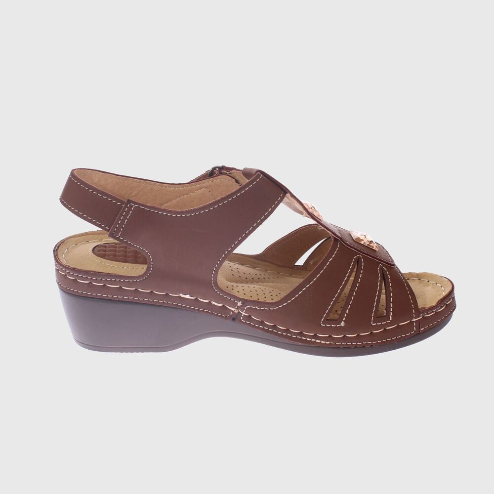 Sandalia Confort Caf&eacute; Modelo Italiano Art. 5ask73335brown image number 3.0