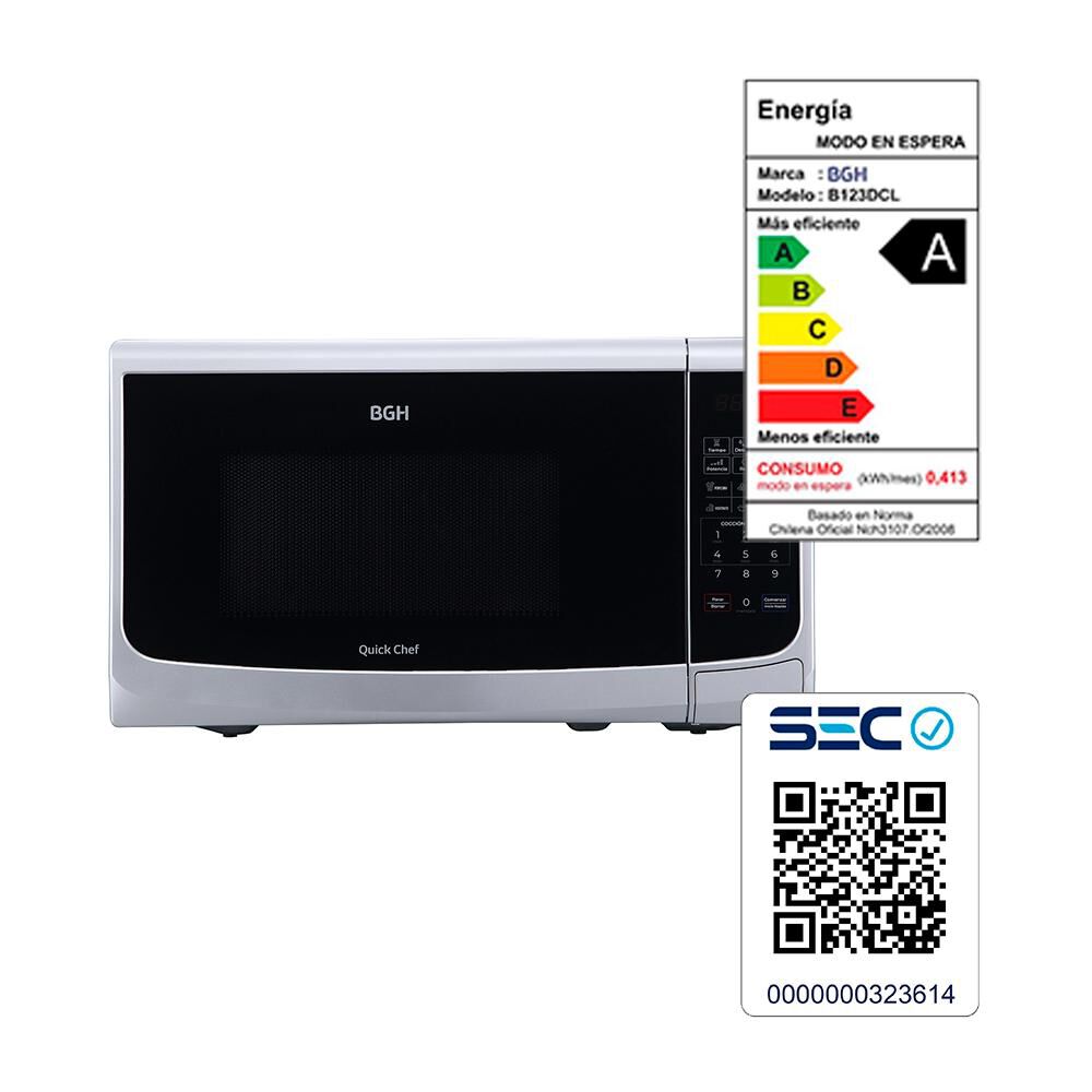 Microondas BGH D123DCL / 23 Litros / 1250W image number 5.0