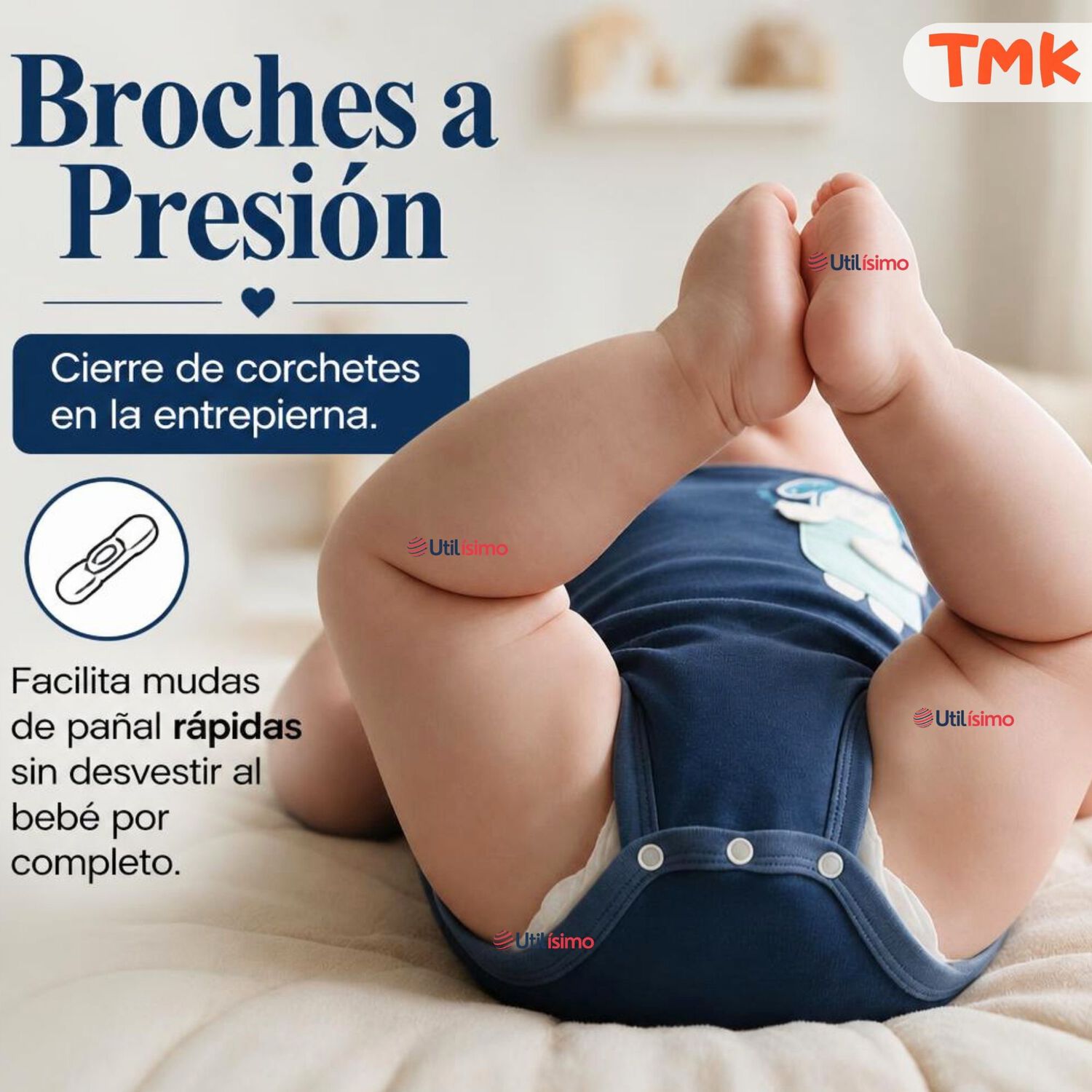 Pack 5 Bodys Manga Corta 100% Algod&oacute;n Tedmimak Ni&ntilde;o Playful Pups image number 5.0