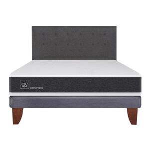 Cama Europea Cic Ortopedic / 2 Plazas / Base Normal  + Respaldo