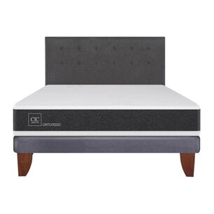 Cama Europea Cic Ortopedic / 2 Plazas / Base Normal  + Respaldo