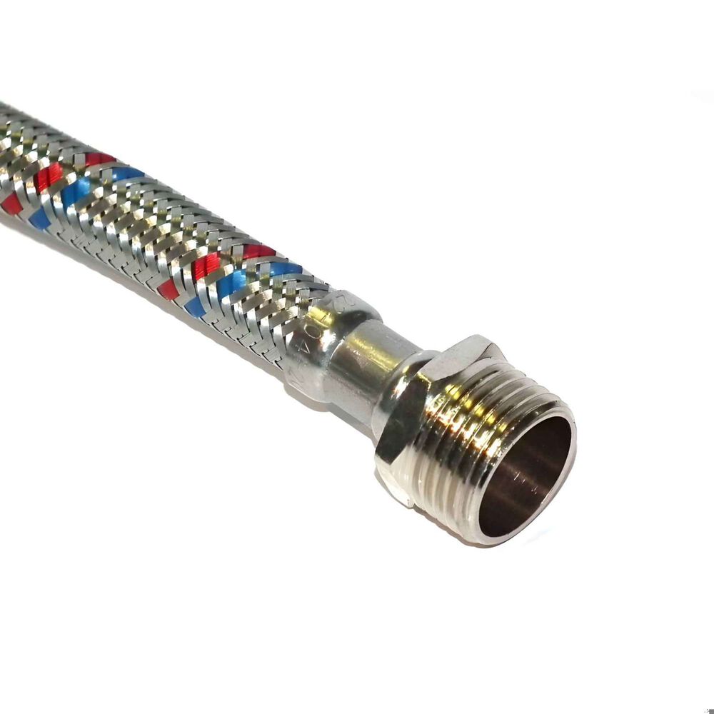 Flexible De Agua Acero Inoxidable Hi-he 1/2" 40cms - Hoffens image number 1.0