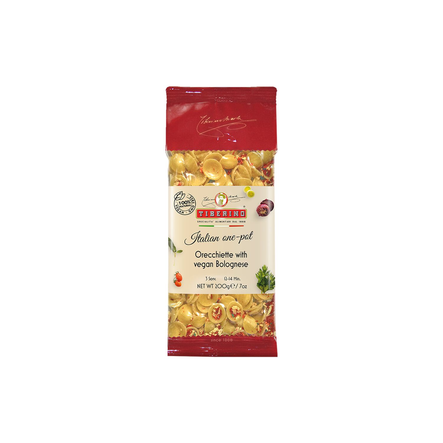 Pasta Orecchiette Bolo&ntilde;esa Vegana Tiberino 1 X 200 Gr image number 0.0