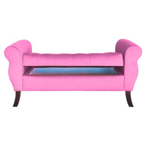Banqueta Baul Diva Color Rosado