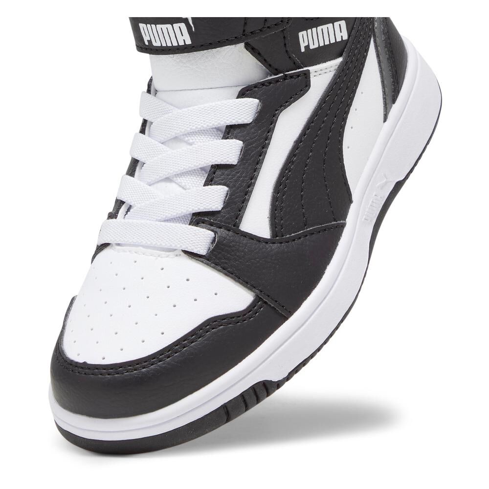 Zapatilla Urbana Ni&ntilde;o Puma Rebound V6 Mid Ac+ Ps Blanco/negro image number 3.0