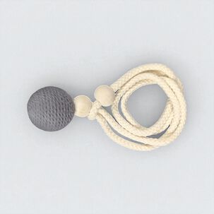 Pack De 02 Sujetadores Para Cortinas - Bola Tejida Plomo