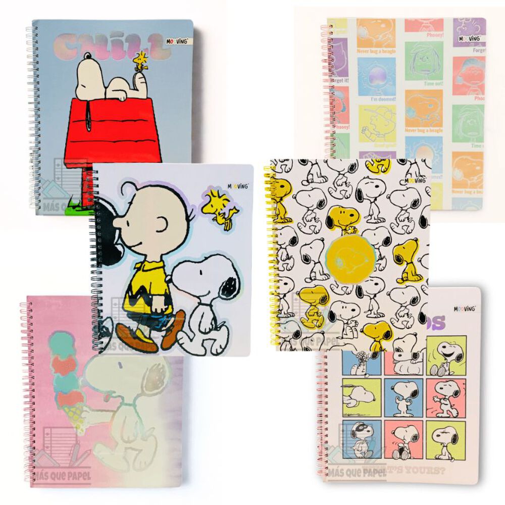 Cuaderno Universitario Snoopy 100hjs 7mm Mooving image number 0.0