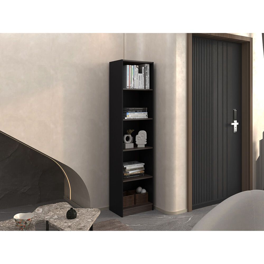Estante Organizador 5 Niveles Negro Y Cafe 180,6x45x29,9 Cm image number 4.0