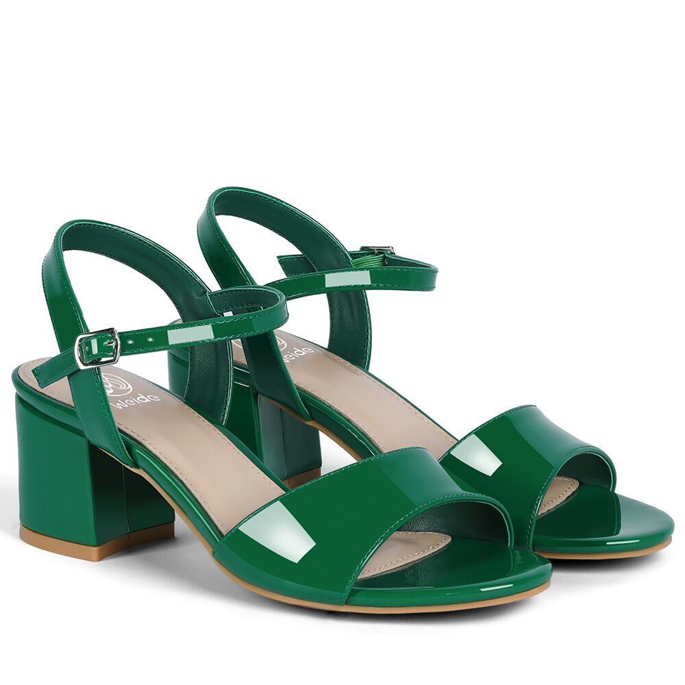 Sandalia Casual Taco Verde Mujer Weide Gh64 image number 5.0