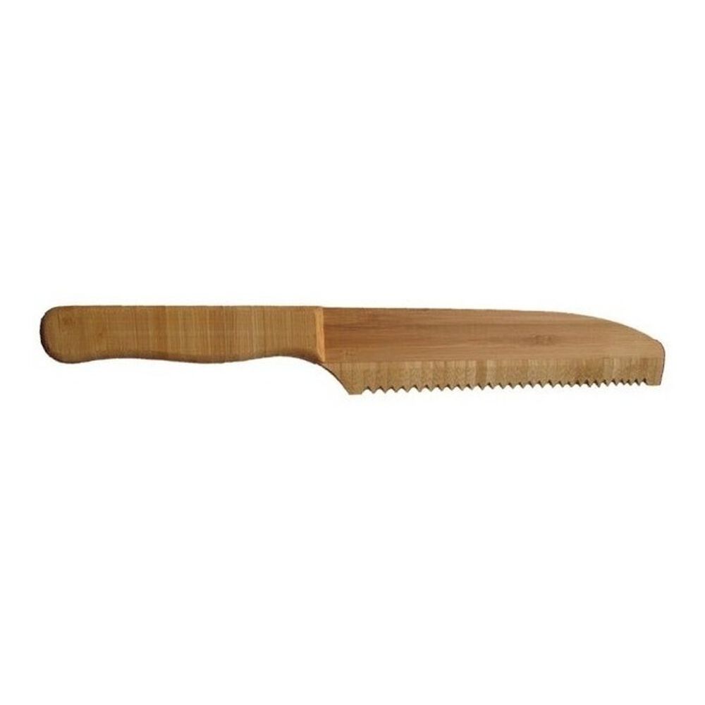 Cuchillo Bambú Cortador Pan Dientes Sierra 32 Cms Cocina image number 1.0