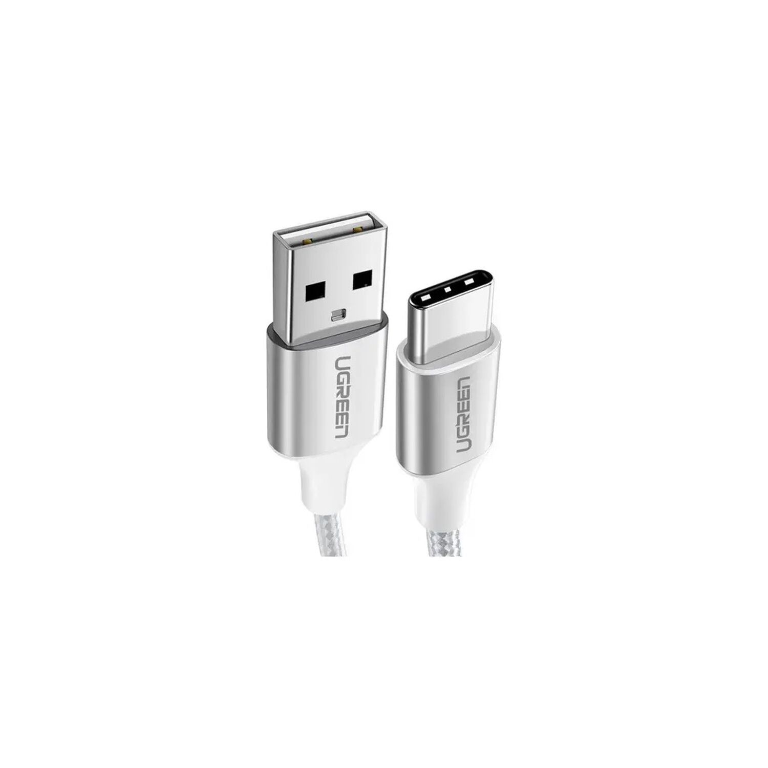 Cable Usb-a 2.0 A Usb-c Ugreen Niquelado Trenzado 1m Blanco image number 1.0