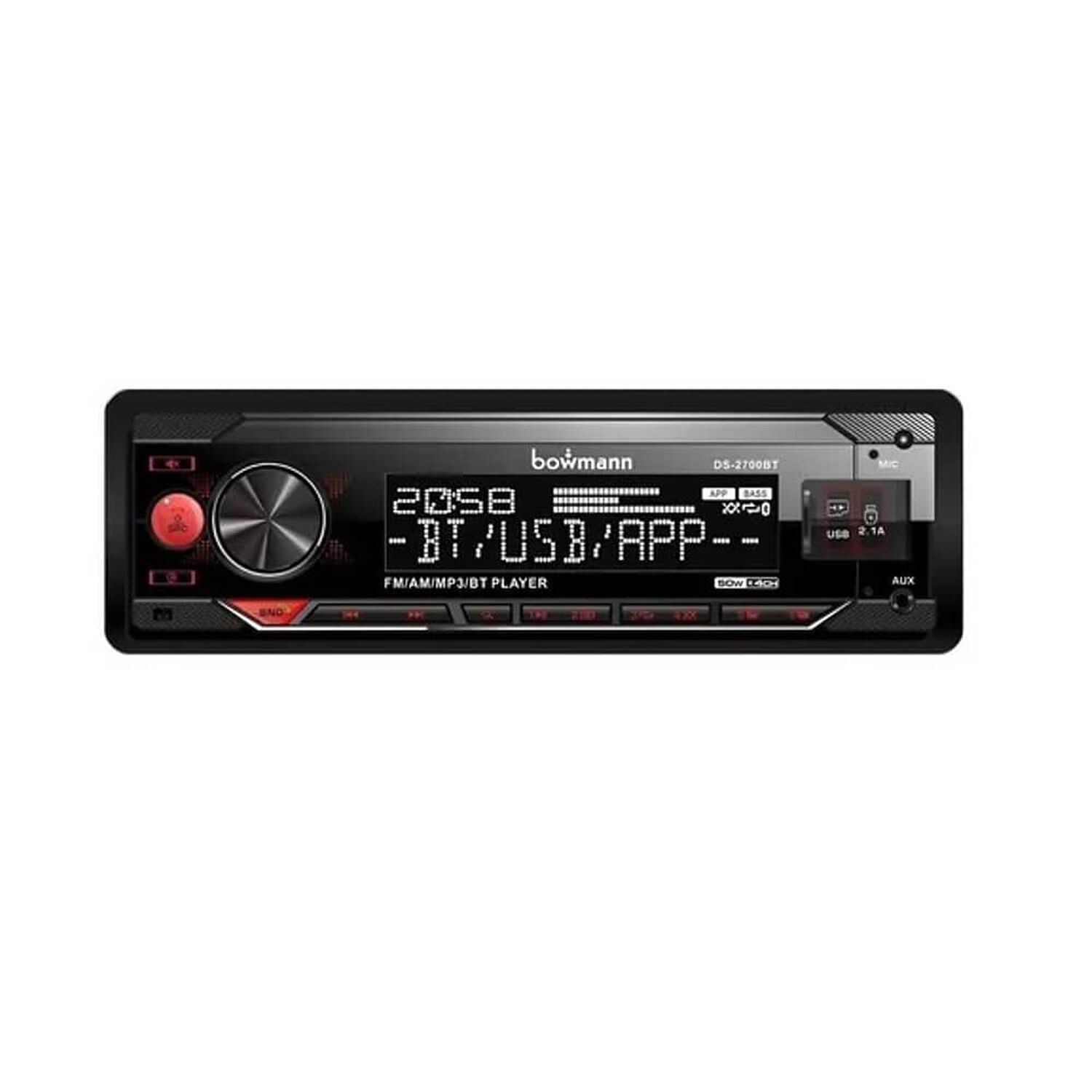Radio De Auto Bowmann Modelo Ds-2700bt Con Usb, Bluetooth Y Lector De Tarjeta Sd image number 1.0
