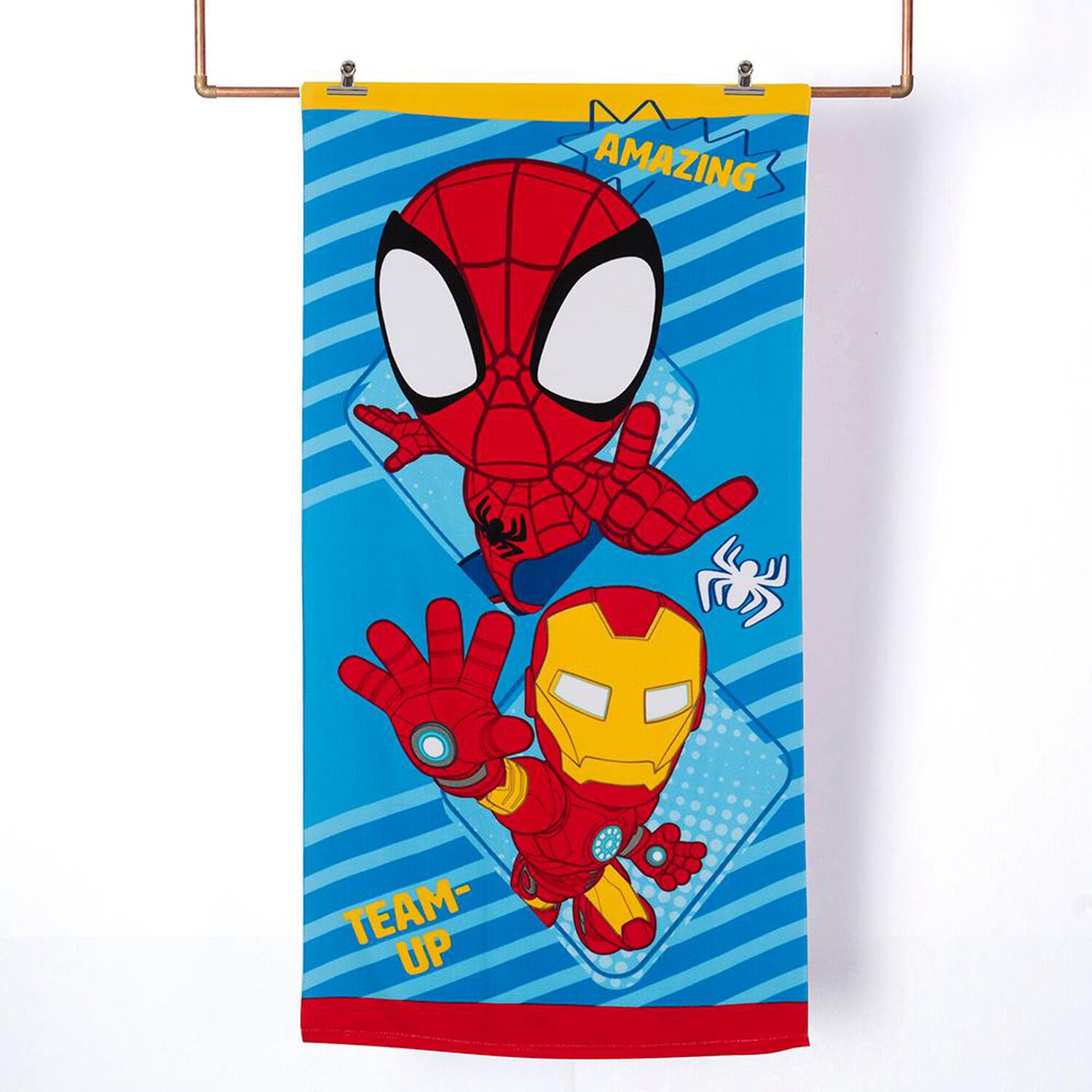Toalla De Playa Infantil + Jockey Spiderman Poder / 140x70 Cm image number 1.0