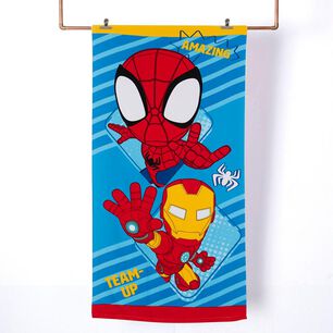 Toalla De Playa Infantil + Jockey Spiderman Poder / 140x70 Cm