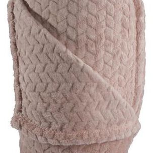 Frazada Andes Jacquard Flannel Rosa 1.5 Plaza