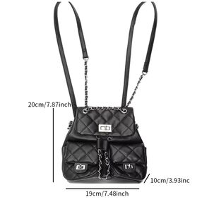 Cartera De Cuero Pu Tipo Mochila Urbana Elegante Para Dama