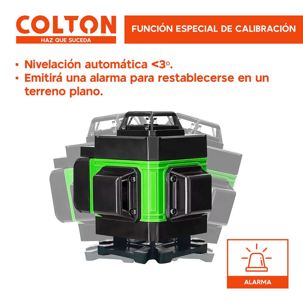 Nivel L&aacute;ser 16 L&iacute;neas Colton Auto + 2 Bater&iacute;as + Tr&iacute;pode image number 3.0
