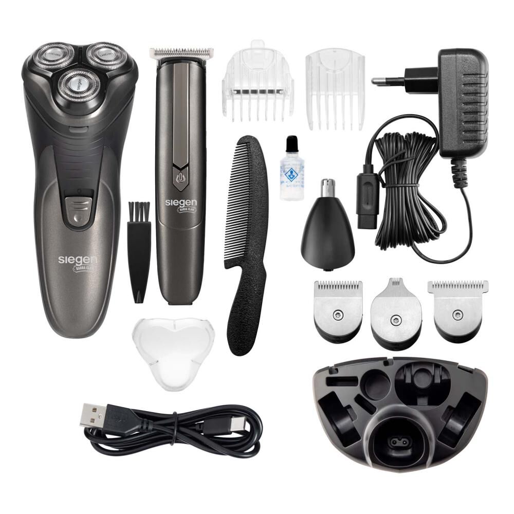 Combo Afeitadora Y Corta Pelo Siegen SG-8440C01 4 en 1 + Base Cargadora image number 1.0