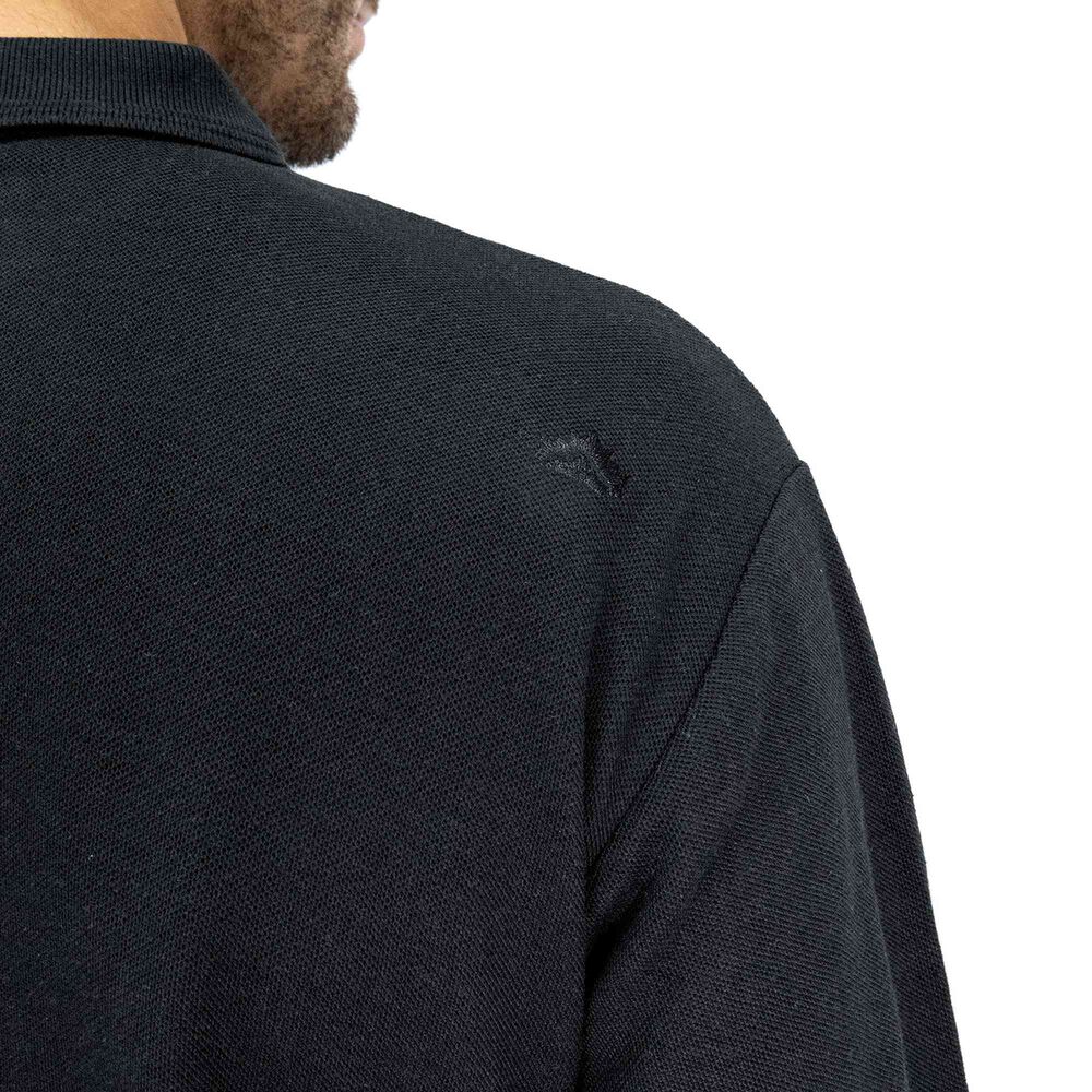 Polera Pique Quebec Manga Larga Negro Hombre image number 6.0
