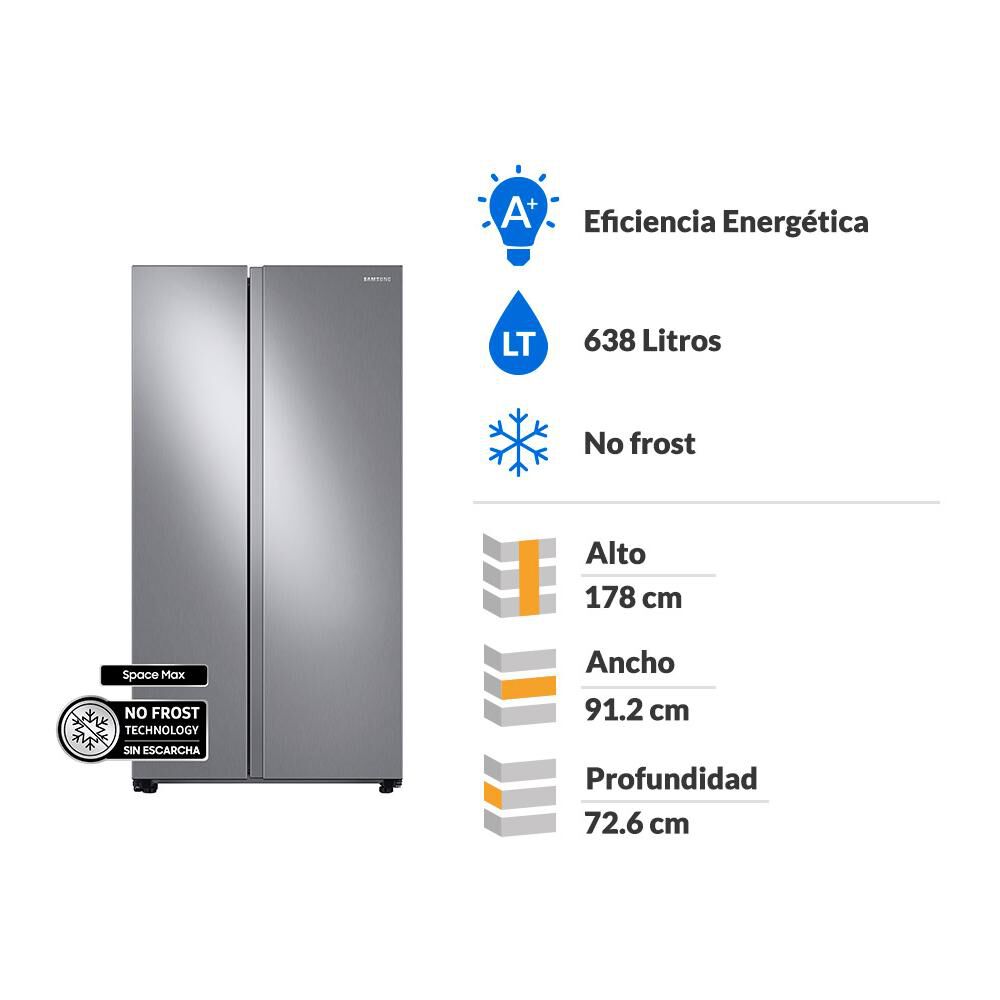 Refrigerador Side By Side Samsung RS64T5B00S9/ZS / No Frost / 638 Litros / A+ image number 1.0