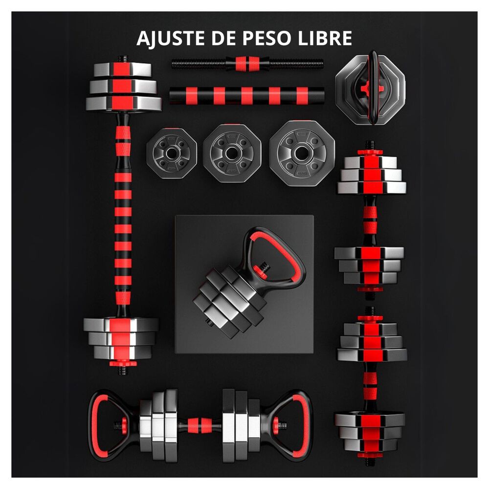 Set Mancuernas Barra Rusa Kettlebell Ajustables 40 Kg image number 5.0