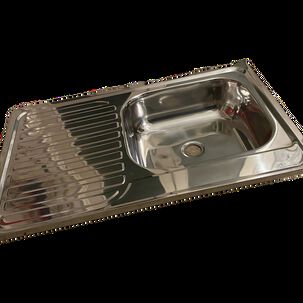 Lavaplatos Sobreponer 800x500 Izquierdo Con Desagüe Y Sifón