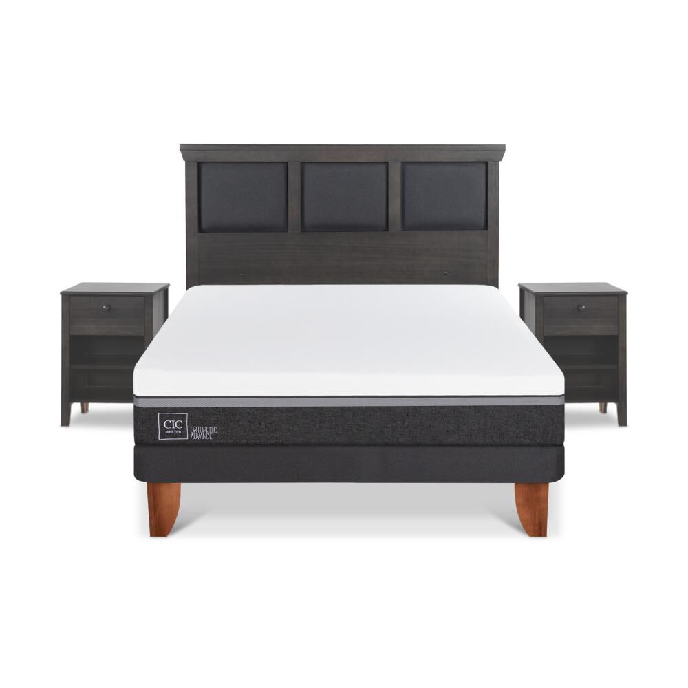 Cama Europea Cic Ortopedic Advance / 2 Plazas / Base Normal + Set De Maderas image number 0.0