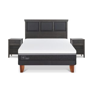 Cama Europea Cic Ortopedic Advance / 2 Plazas / Base Normal + Set De Maderas