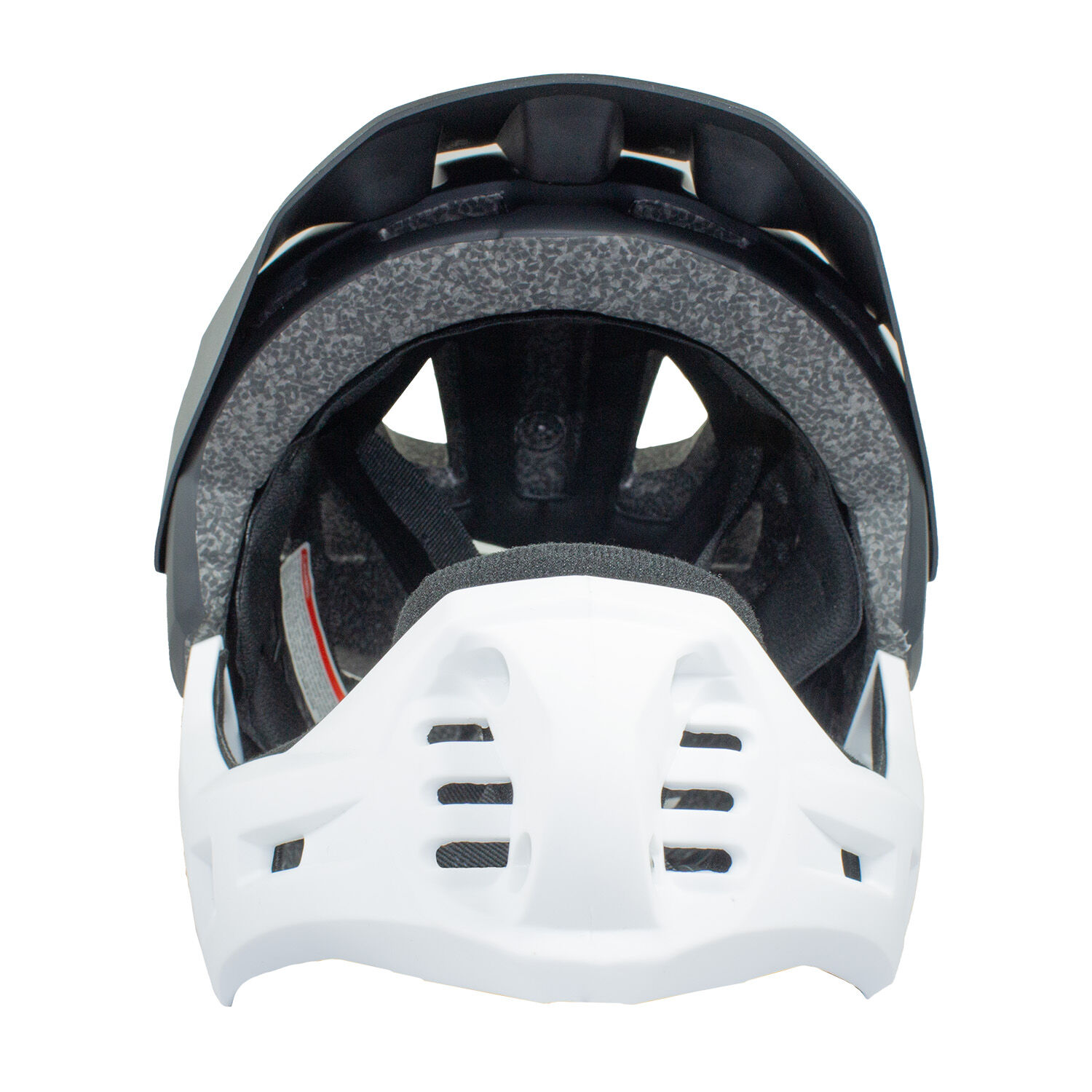 Casco Integral Bici Cross Rejilla Desmontable Blanco Negro image number 2.0