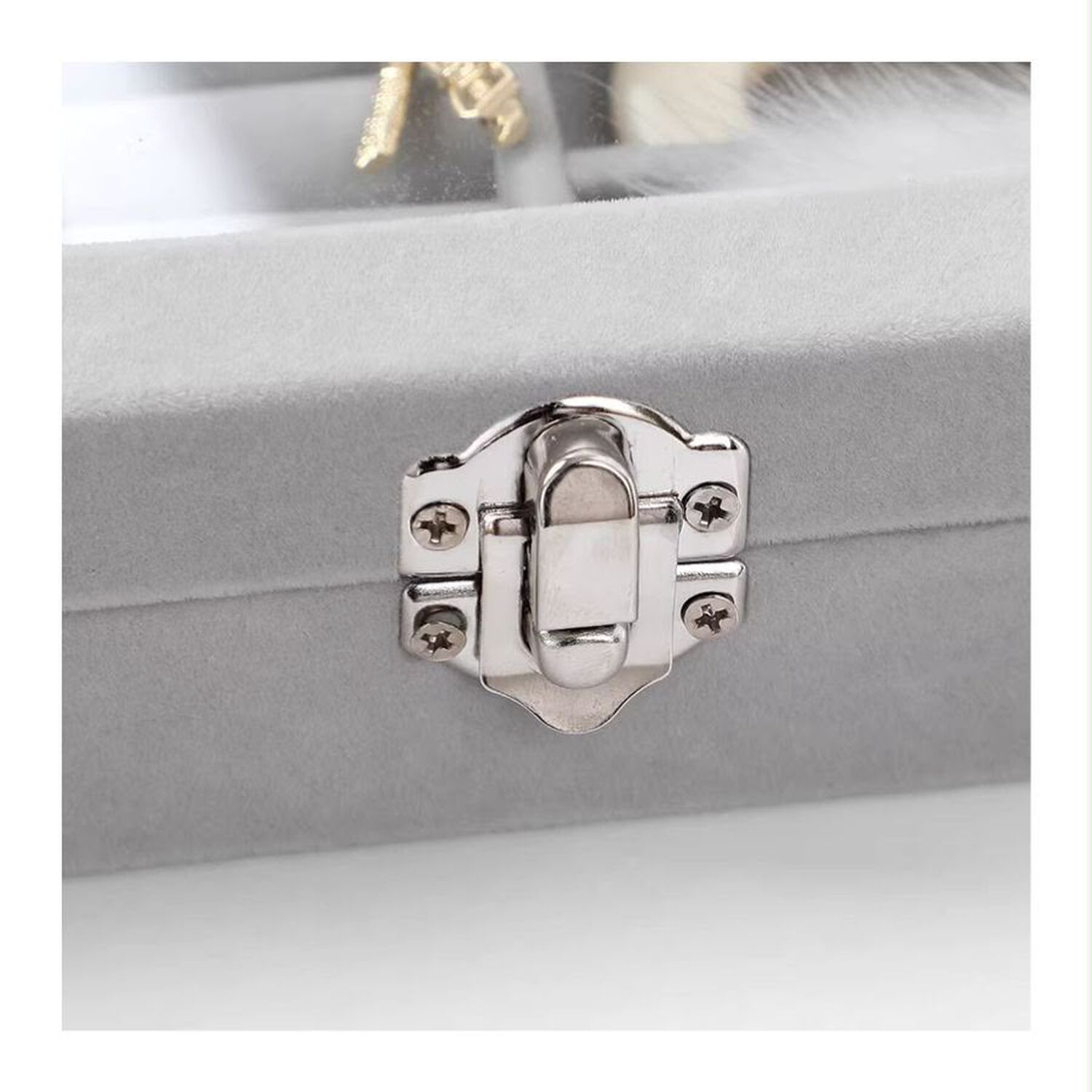 Alhajero Caja Organizadora De Joyas Portatil Gris image number 4.0