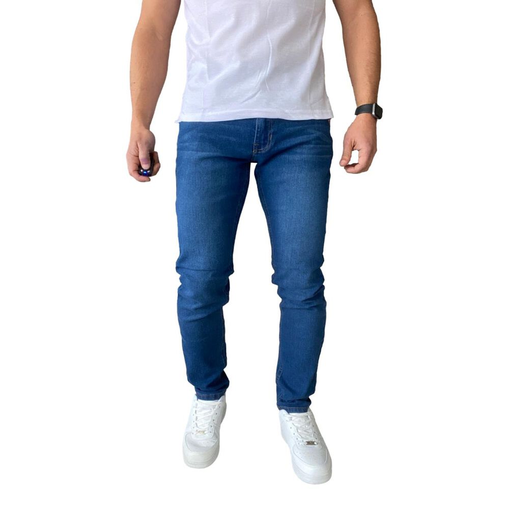 Jeans Hombre Elasticados Slim Azul image number 0.0