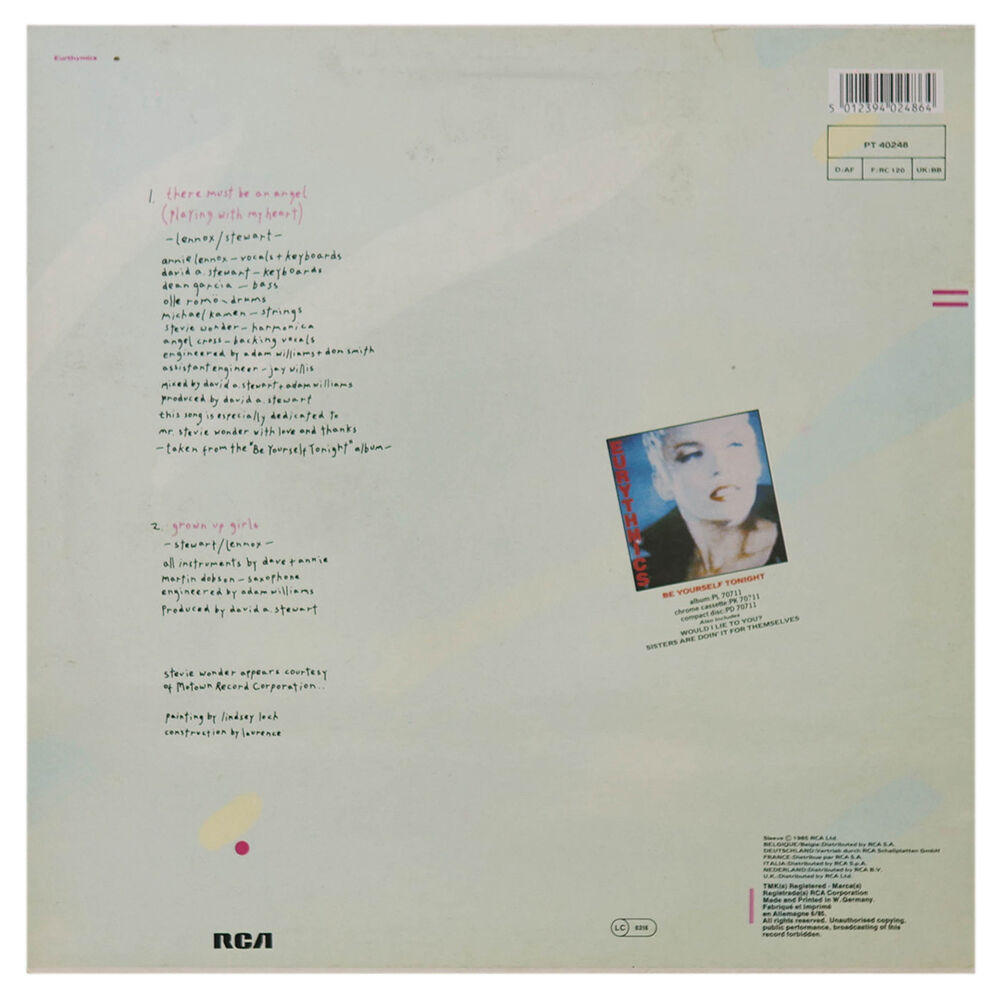 Eurythmics - There Must Be An Angel (playing With My Heart) | 12" Maxi Single Usado image number 1.0