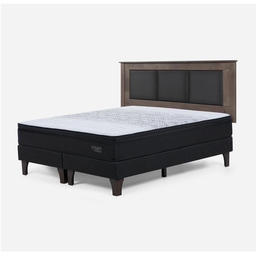 Cama Europea Rosen Tempo / 2 Plazas / Base Dividida + Respaldo image number 2.0
