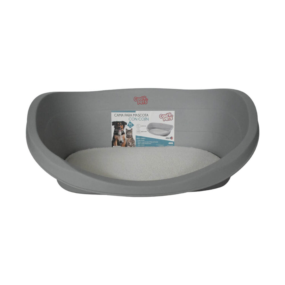 Cama Plastica Para Mascotas Con Cojin L 80x55x25 Cool Pets image number 3.0