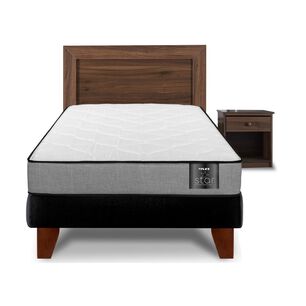 Cama Europea Flex Star / 1 Plaza / Base Normal + Set De Maderas