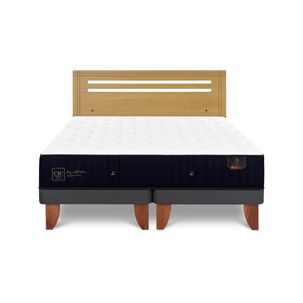 Cama Europea Cic Linea Premium / 2 Plazas / Base Dividida + Respaldo