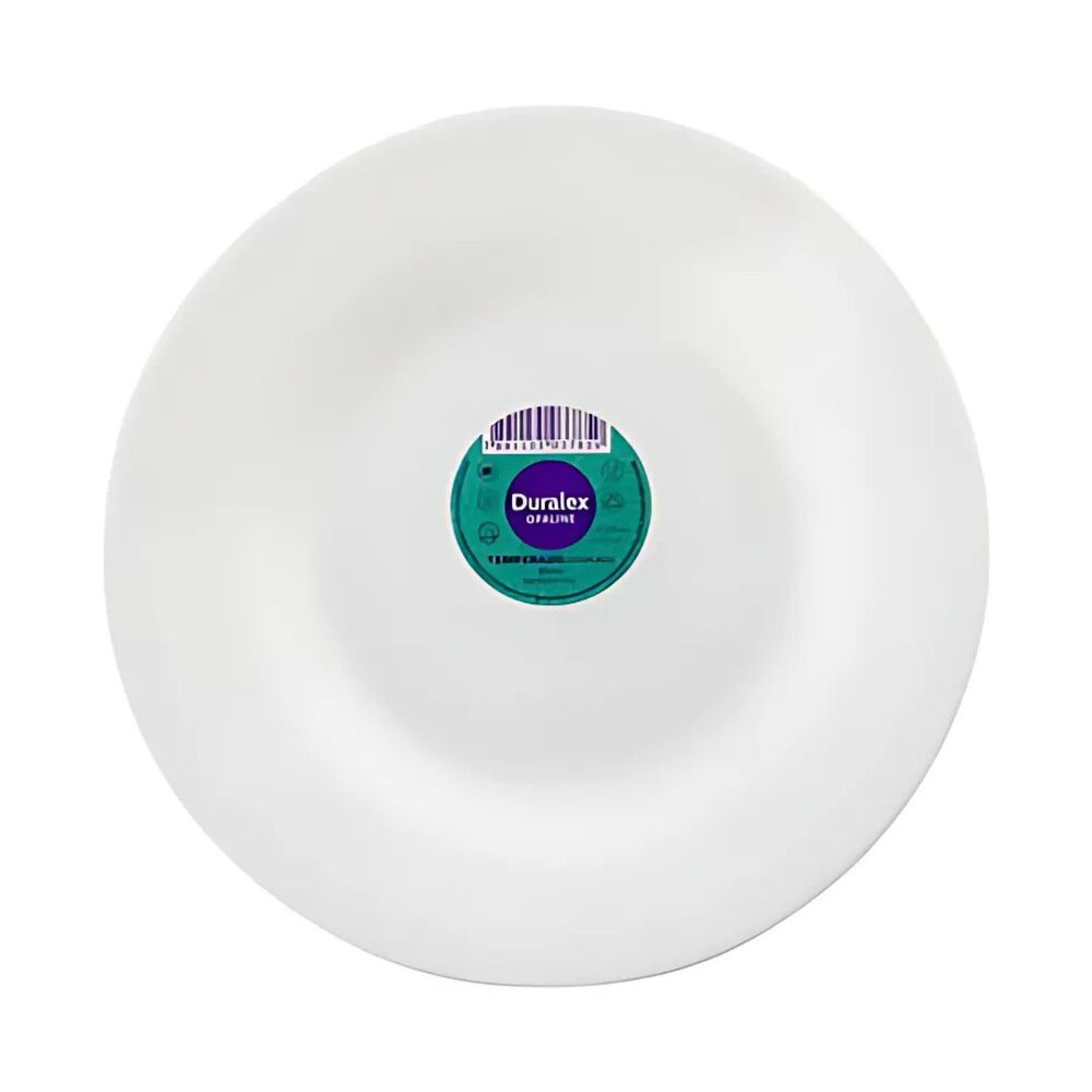 Plato Llano Opaline 24cm Duralex Vidrio Resistente Blanco image number 0.0