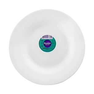 Plato Llano Opaline 24cm Duralex Vidrio Resistente Blanco