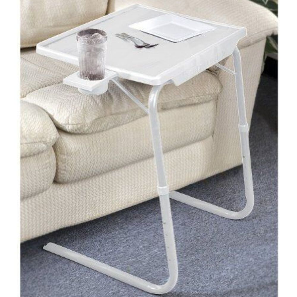 Mesa Plegable Y Ajustable Con Posavasos image number 4.0