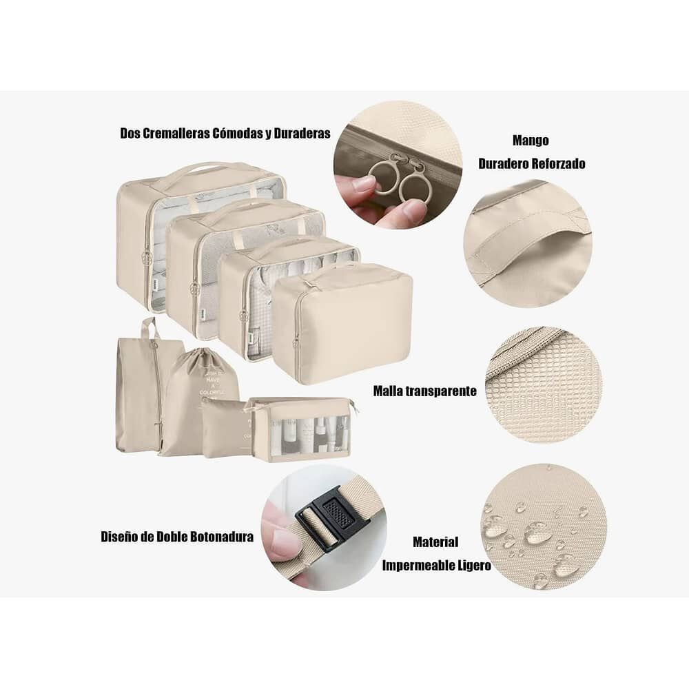 Bolsas De Viaje 8 En 1 Bolsas Organizadoras De Viaje image number 2.0