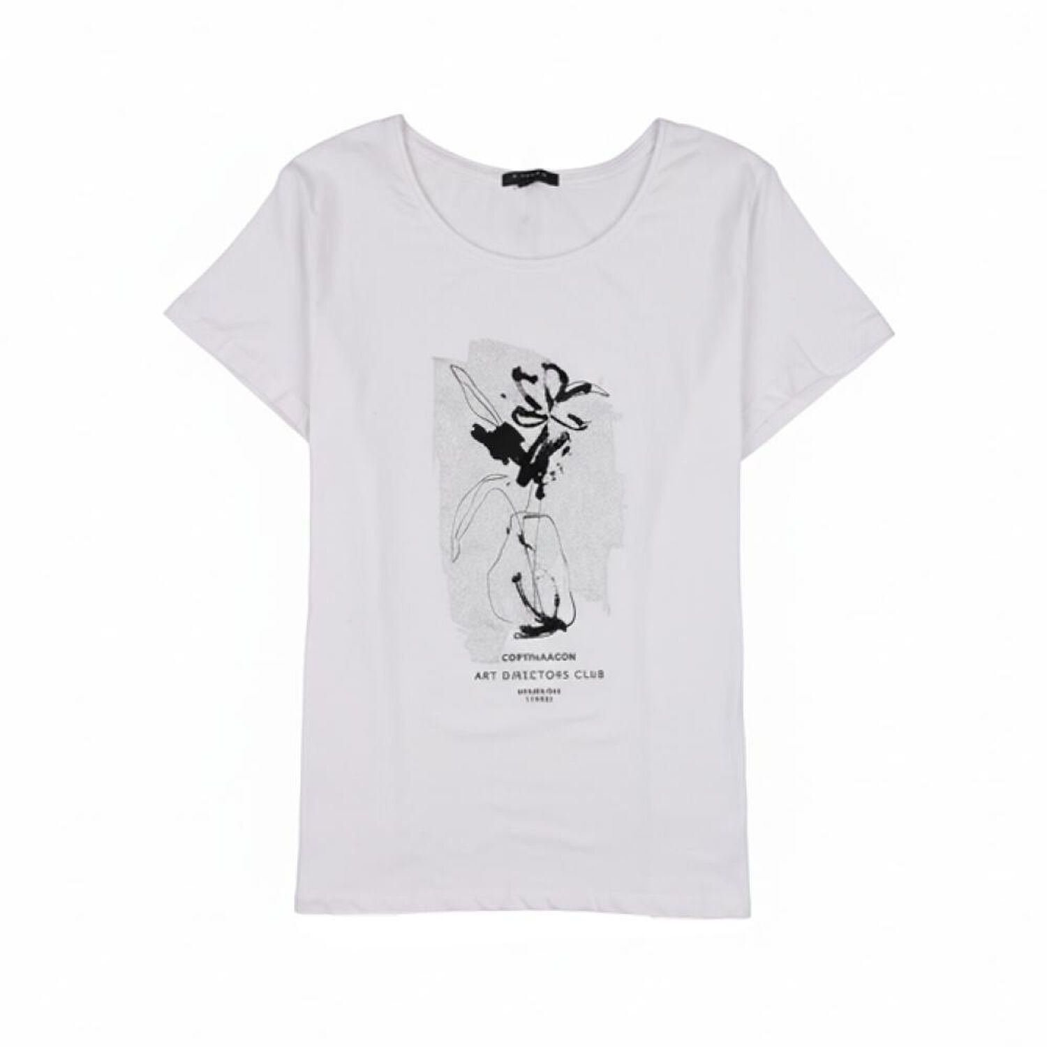 Polera Print Delantero Fozalizado Manga Corta Cuello Redondo Mujer Kimera image number 0.0