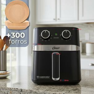 OSTER Oster Freidora De Aire Manual, Recubrimiento Oster Diamondforce, 4l De Capacidad, Con Controles De Tiempo Y Temperatura, Ckstaf401mdf + 300 Forros De