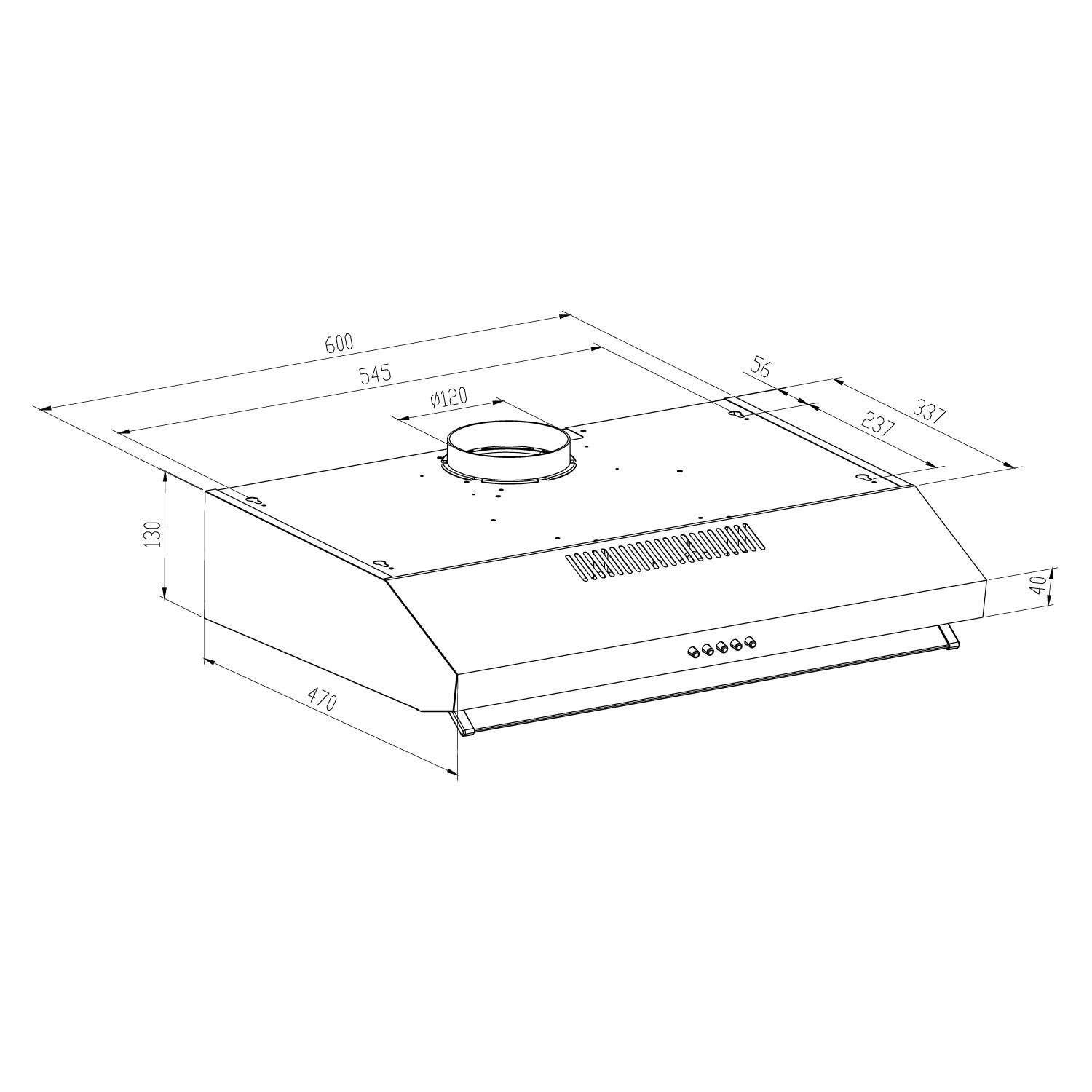 Campana Extractora Groner Inox 60cm image number 4.0
