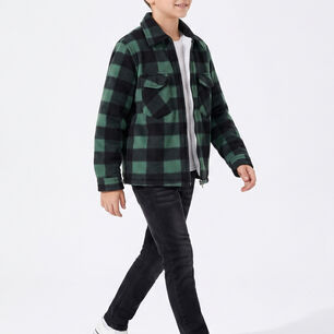 Camisa Ni&ntilde;o Polar Cuadros Tipo Le Ador Invierno