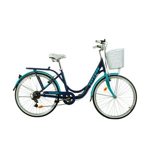 Bicicleta Totem City Dama Aro 26 Azul Con Celeste