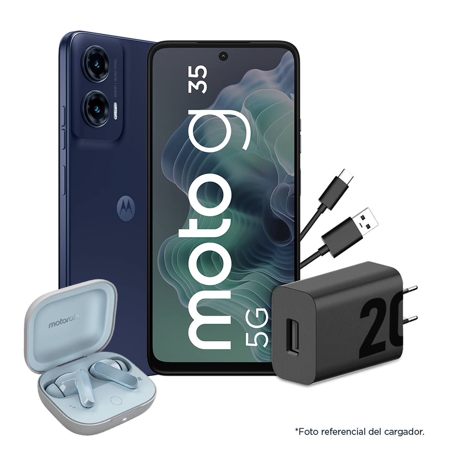 Smartphone Motorola Moto G35 / 5G / 128 GB / Negro / Liberado + Audifonos Bluetooth Moto Buds image number 2.0