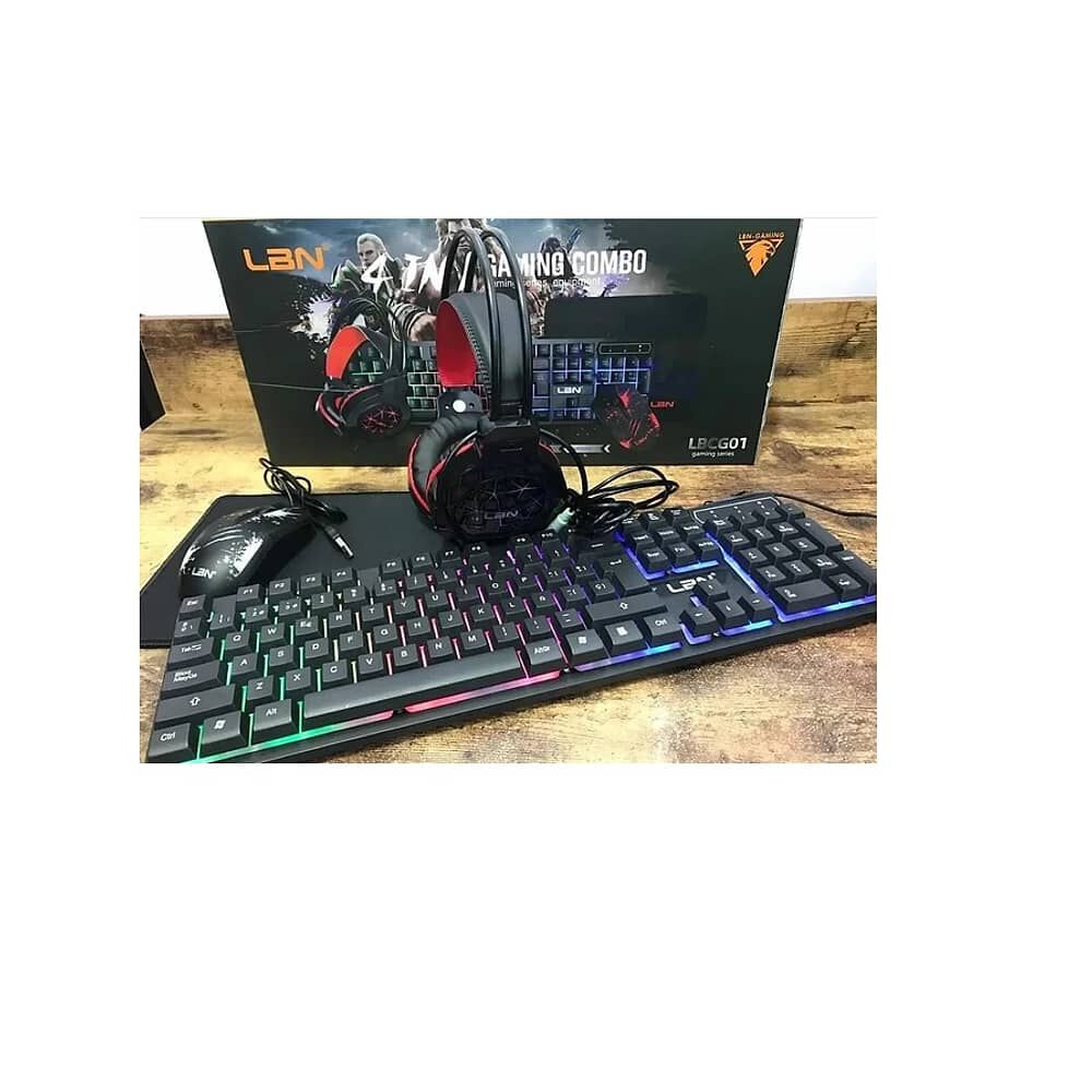 Kit De Teclado, Mouse Y Aud&iacute;fonos Gamer Lbn Lbcg01 image number 1.0