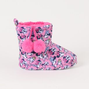 Pantufla Bota Ni&ntilde;a Minnie Rosado