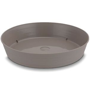 Pack X4 Plato Maceta Estilo Piedra 2523 Centimetros Taupe / Gris Rey Plast