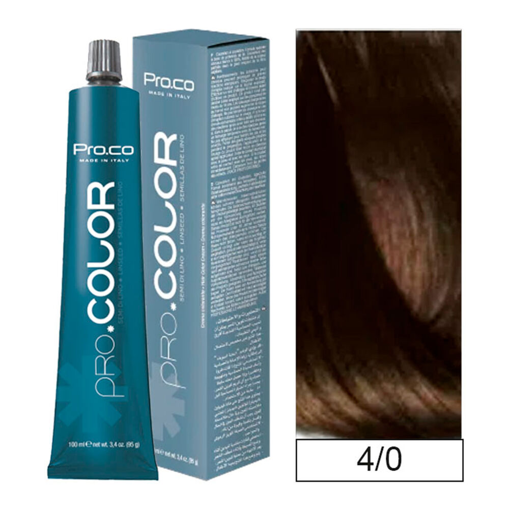 Pro.color - Tintura Permanente 4/0 Casta&ntilde;o Natural 100ml + Oxidante image number 0.0